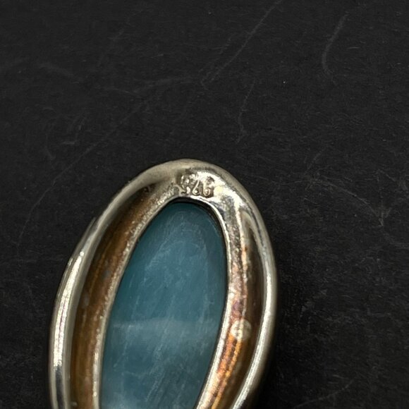 Sterling Silver Larimar Earrings - Picture 2 of 7